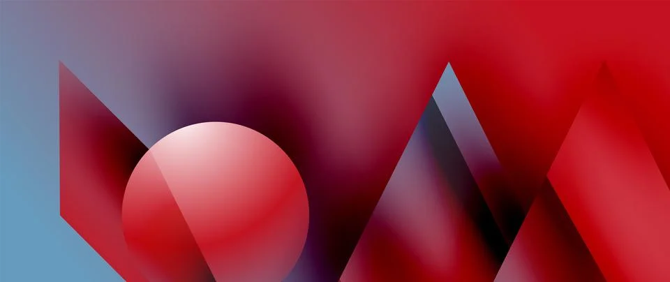 Captivating abstract backdrop composed of interlocking triangles and circles Stock Illustration