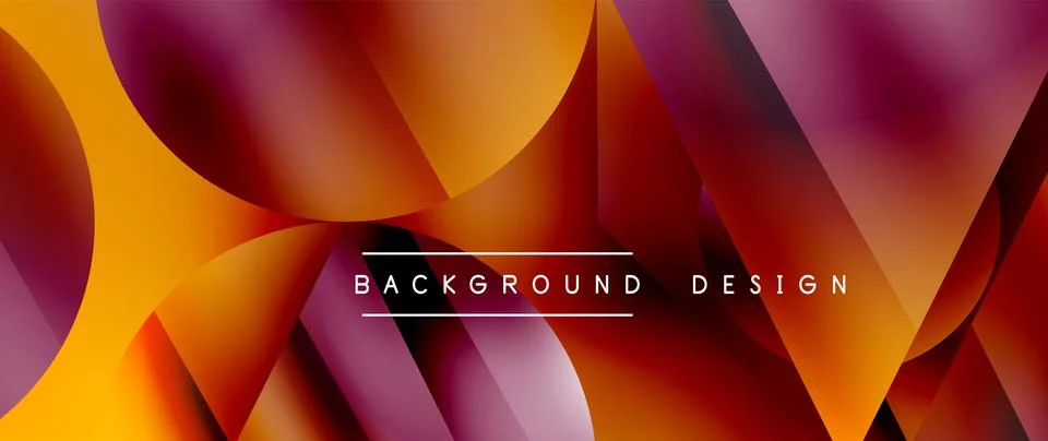 Captivating abstract backdrop composed of interlocking triangles and circles Stock Illustration