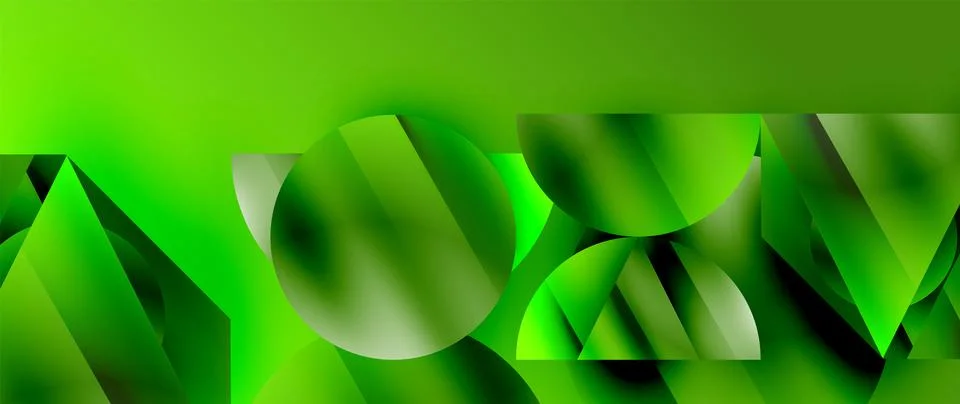 Captivating abstract backdrop composed of interlocking triangles and circles Illustrazione stock