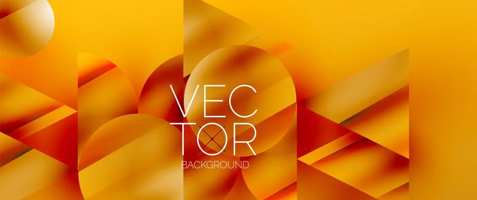 Captivating abstract backdrop composed of interlocking triangles and circles Illustrazione stock