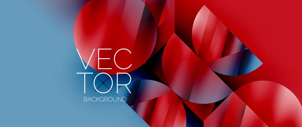 Captivating abstract backdrop composed of interlocking triangles and circles Illustrazione stock