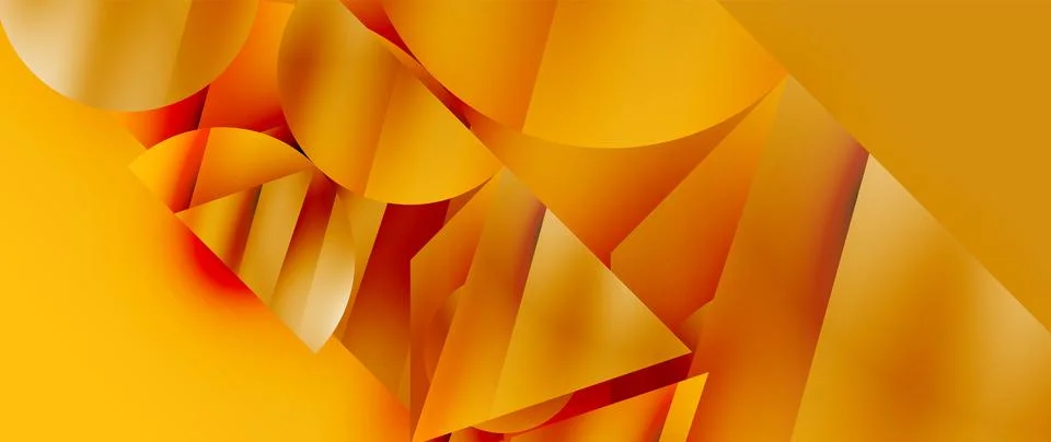 Captivating abstract backdrop composed of interlocking triangles and circles Illustrazione stock