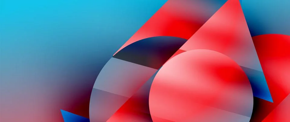 Captivating abstract backdrop composed of interlocking triangles and circles Stockillustratie