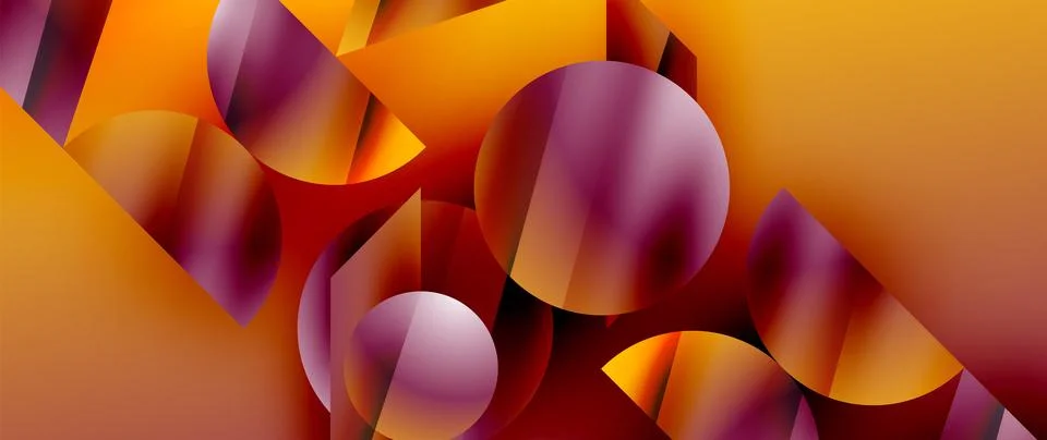 Captivating abstract backdrop composed of interlocking triangles and circles 스톡 일러스트