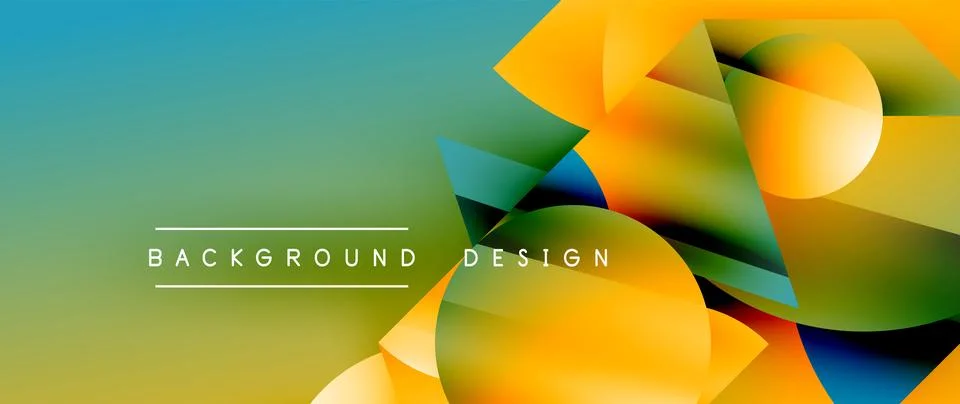 Captivating abstract backdrop composed of interlocking triangles and circles イラスト素材