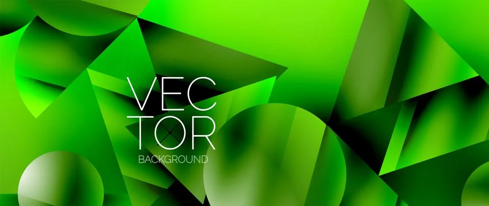 Captivating abstract backdrop composed of interlocking triangles and circles Illustrazione stock