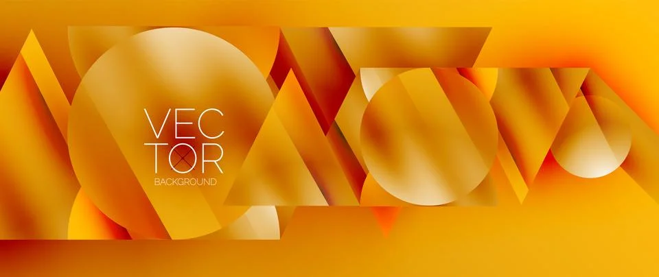 Captivating abstract backdrop composed of interlocking triangles and circles Illustrazione stock