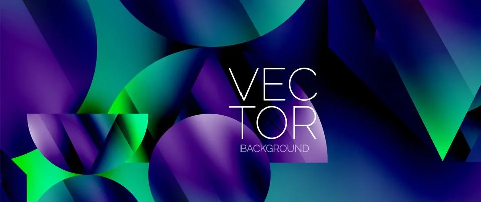 Captivating abstract backdrop composed of interlocking triangles and circles Illustrazione stock