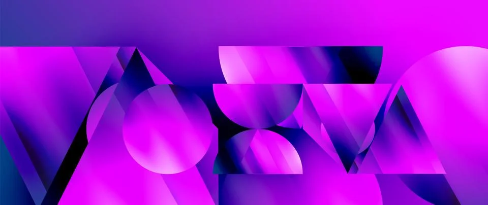 Captivating abstract backdrop composed of interlocking triangles and circles Stock Illustration