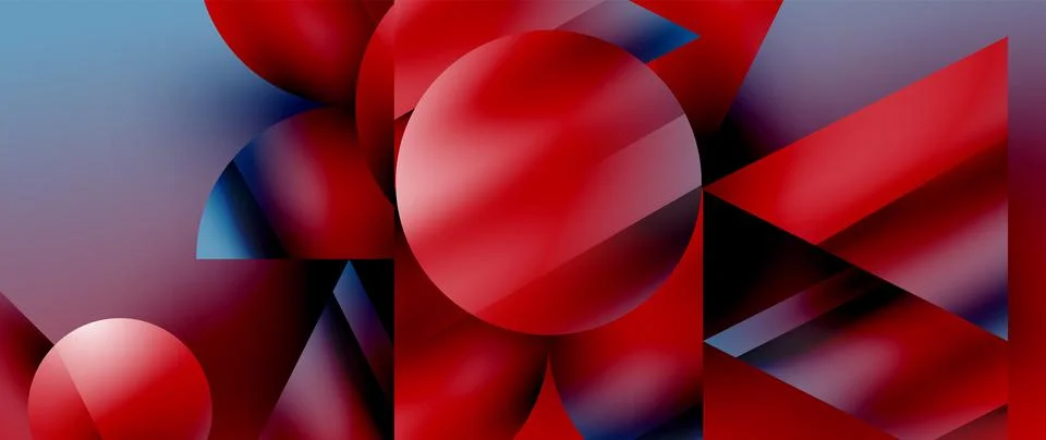 Captivating abstract backdrop composed of interlocking triangles and circles イラスト素材