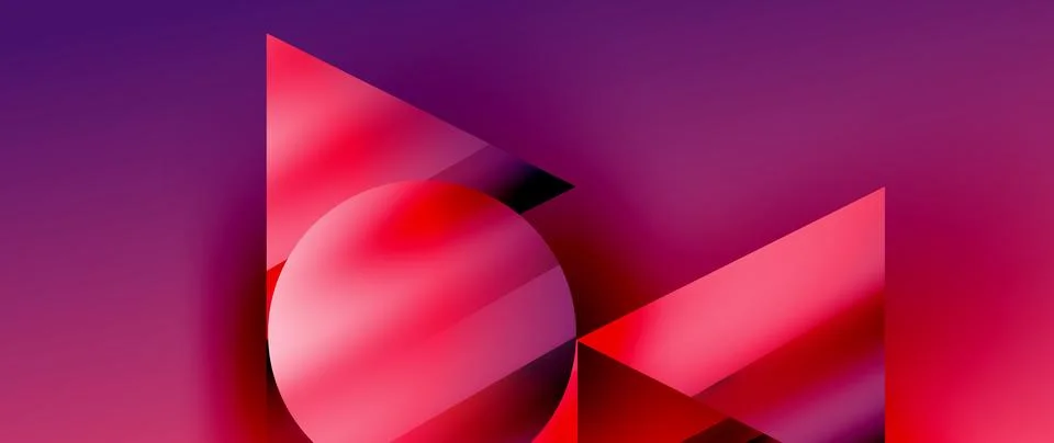 Captivating abstract backdrop composed of interlocking triangles and circles Stock Illustration