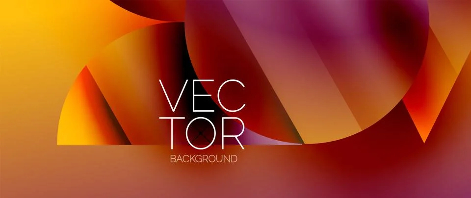 Captivating abstract backdrop composed of interlocking triangles and circles Illustrazione stock