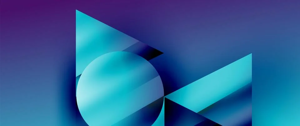 Captivating abstract backdrop composed of interlocking triangles and circles Illustrazione stock