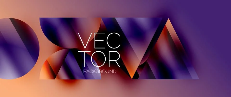 Captivating abstract backdrop composed of interlocking triangles and circles Illustrazione stock