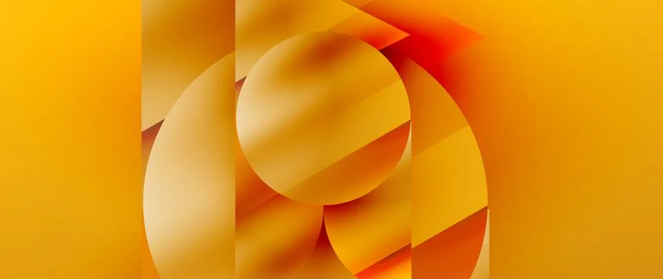 Captivating abstract backdrop composed of interlocking triangles and circles Stock Illustration