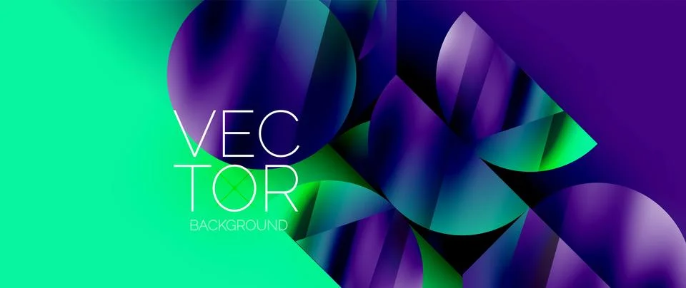 Captivating abstract backdrop composed of interlocking triangles and circles Stock Illustration