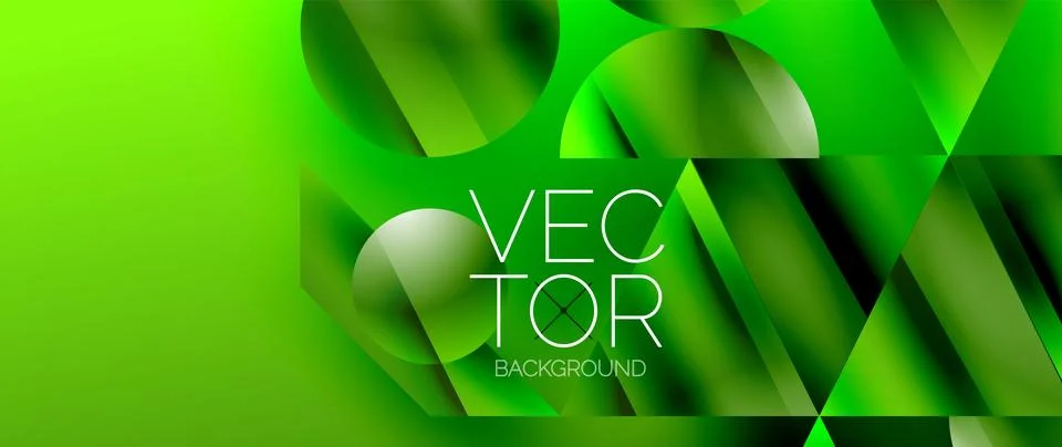 Captivating abstract backdrop composed of interlocking triangles and circles Illustrazione stock