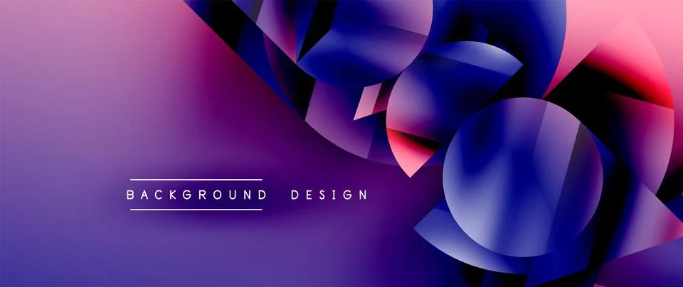 Captivating abstract backdrop composed of interlocking triangles and circles Stock Illustration