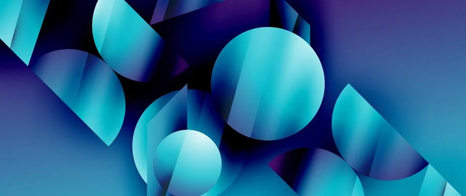 Captivating abstract backdrop composed of interlocking triangles and circles Stock Illustration