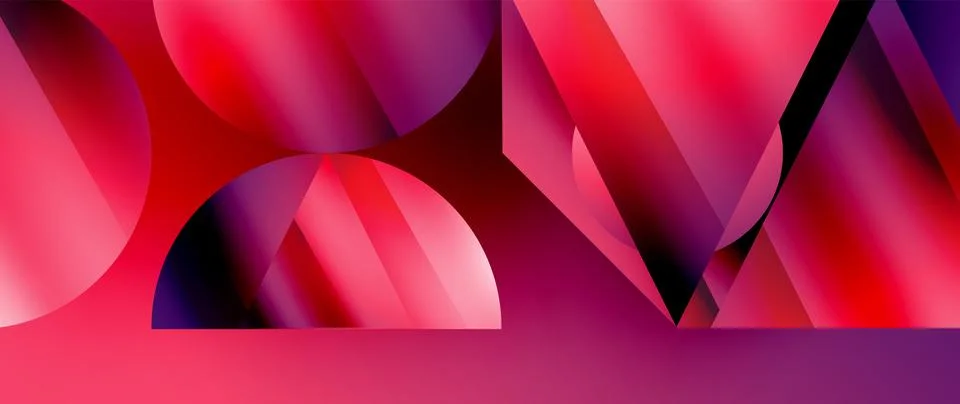 Captivating abstract backdrop composed of interlocking triangles and circles イラスト素材