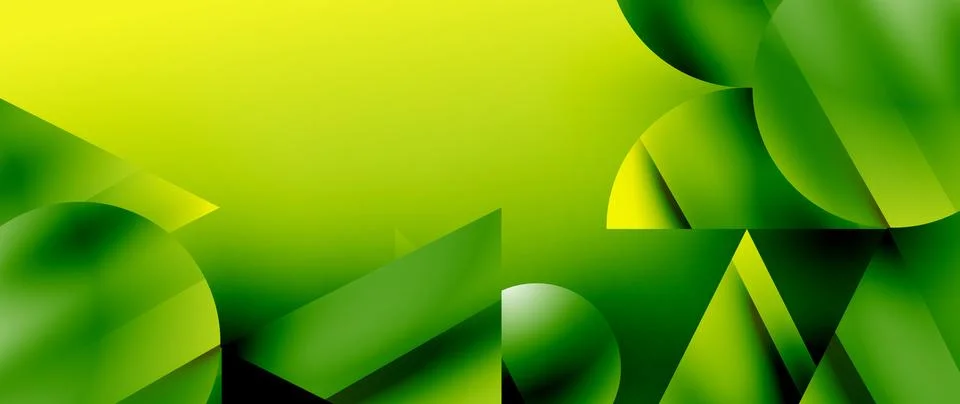 Captivating abstract backdrop composed of interlocking triangles and circles Illustrazione stock