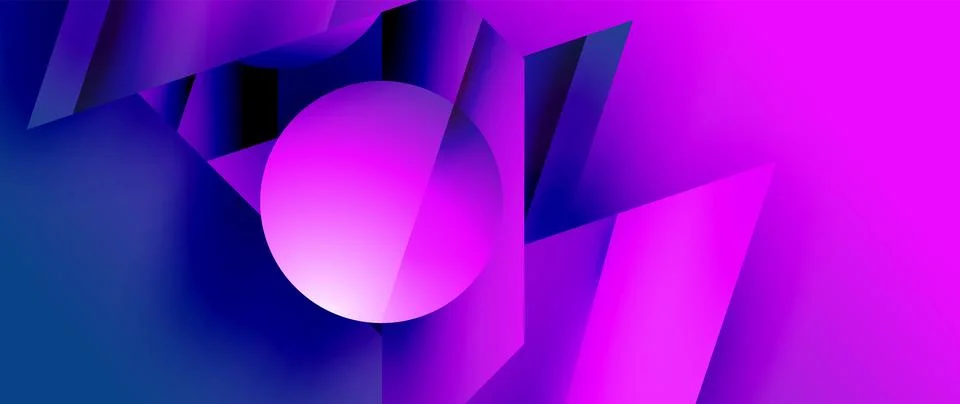 Captivating abstract backdrop composed of interlocking triangles and circles Stock Illustration