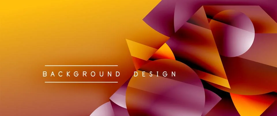 Captivating abstract backdrop composed of interlocking triangles and circles Stockillustratie