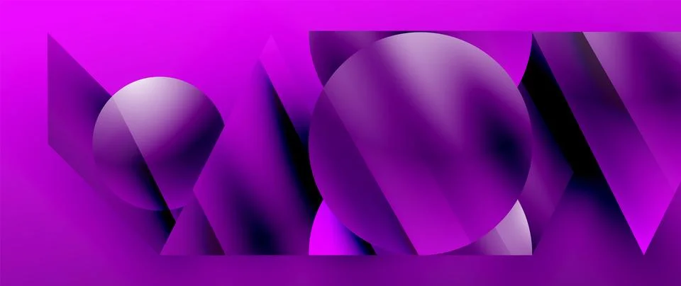 Captivating abstract backdrop composed of interlocking triangles and circles Stock Illustration