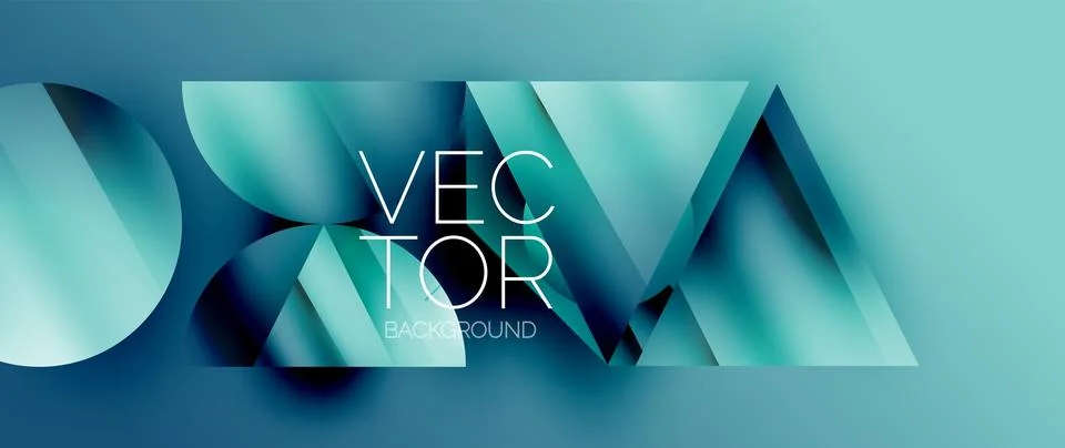 Captivating abstract backdrop composed of interlocking triangles and circles Illustrazione stock