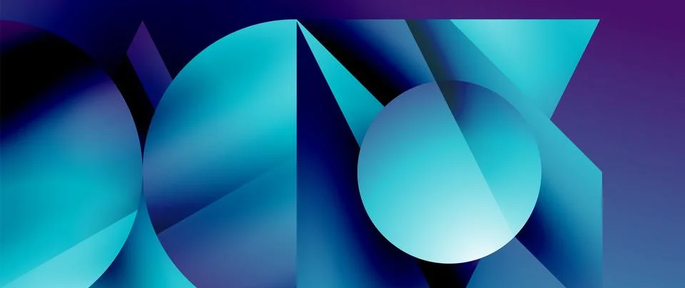 Captivating abstract backdrop composed of interlocking triangles and circles Illustrazione stock