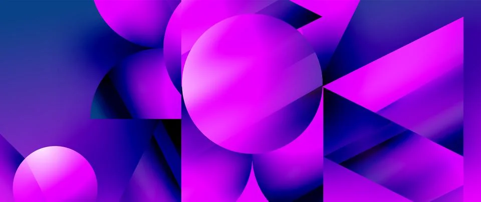 Captivating abstract backdrop composed of interlocking triangles and circles イラスト素材