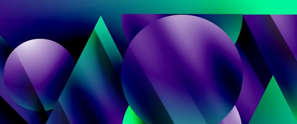 Captivating abstract backdrop composed of interlocking triangles and circles Illustrazione stock