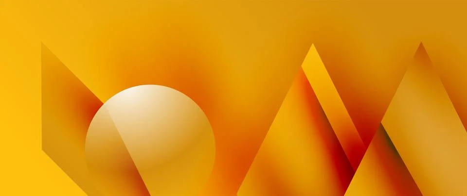 Captivating abstract backdrop composed of interlocking triangles and circles Illustrazione stock