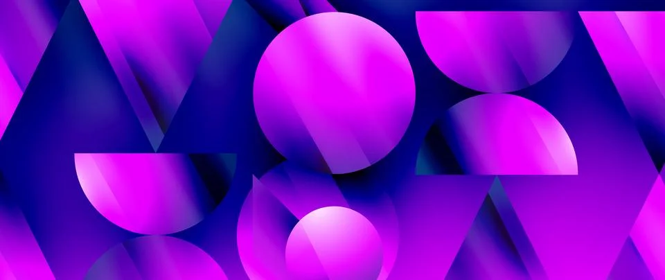 Captivating abstract backdrop composed of interlocking triangles and circles 스톡 일러스트