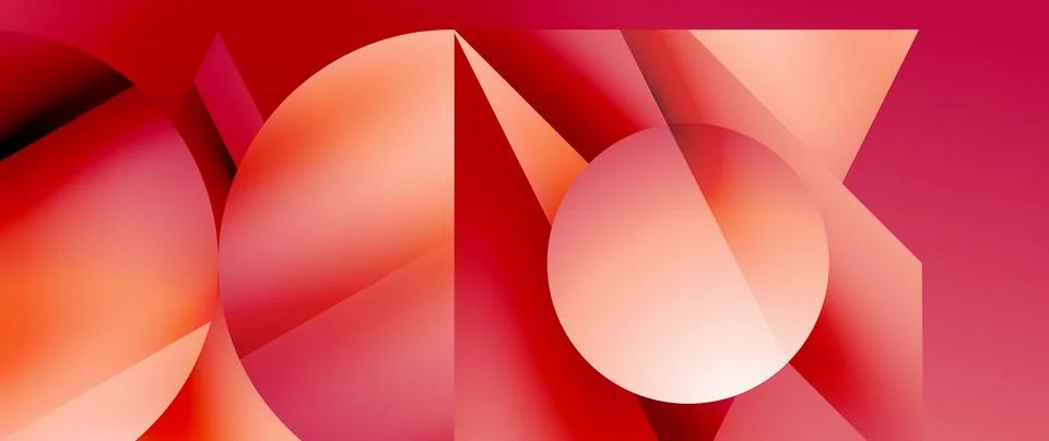 Captivating abstract backdrop composed of interlocking triangles and circles 스톡 일러스트