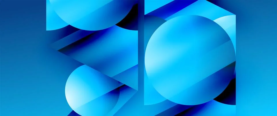 Captivating abstract backdrop composed of interlocking triangles and circles Stock Illustration