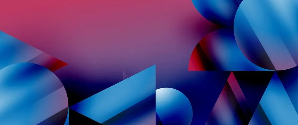 Captivating abstract backdrop composed of interlocking triangles and circles Stockillustratie