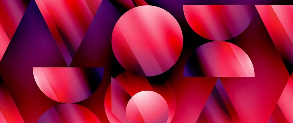 Captivating abstract backdrop composed of interlocking triangles and circles Illustrazione stock