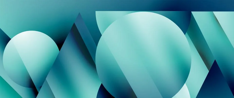 Captivating abstract backdrop composed of interlocking triangles and circles Stockillustratie