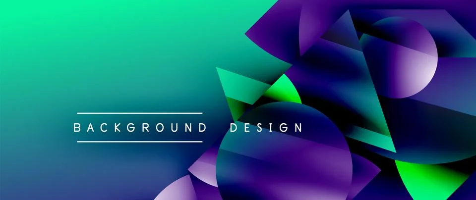 Captivating abstract backdrop composed of interlocking triangles and circles Illustrazione stock