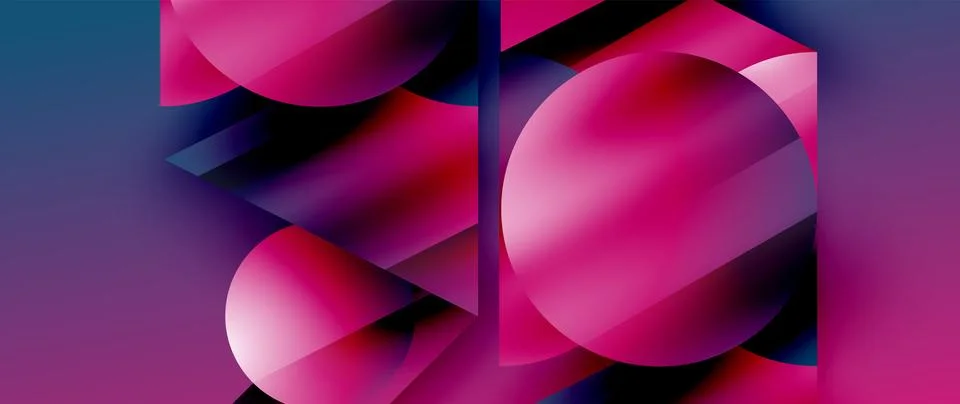 Captivating abstract backdrop composed of interlocking triangles and circles Stock Illustration