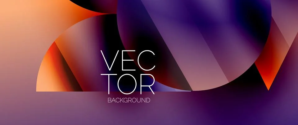 Captivating abstract backdrop composed of interlocking triangles and circles Illustrazione stock