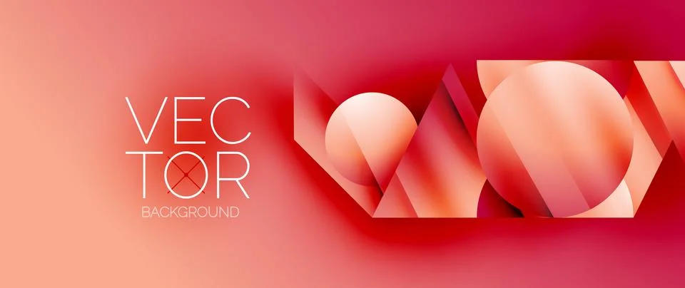 Captivating abstract backdrop composed of interlocking triangles and circles Illustrazione stock