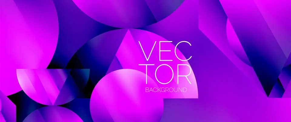 Captivating abstract backdrop composed of interlocking triangles and circles Illustrazione stock