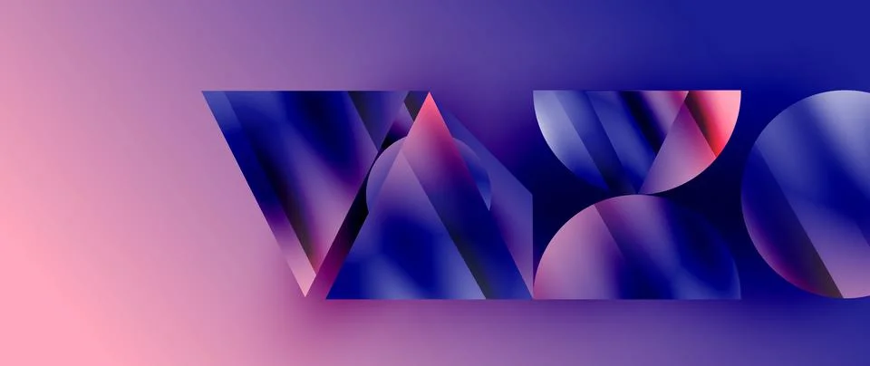 Captivating abstract backdrop composed of interlocking triangles and circles Illustrazione stock