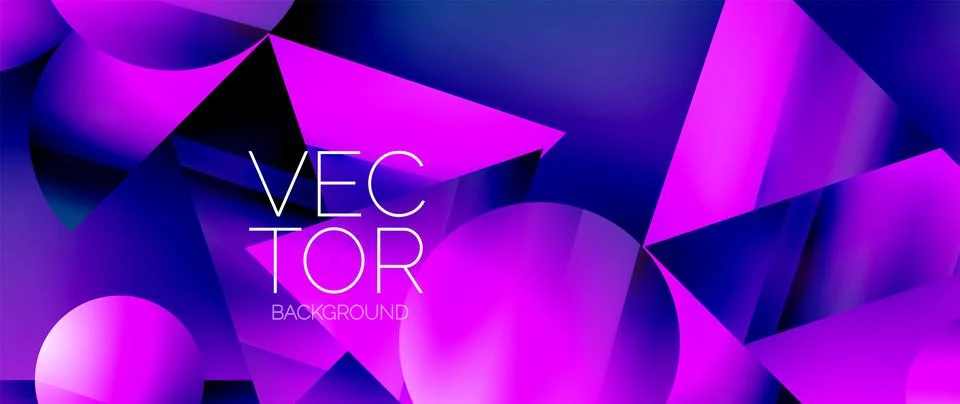 Captivating abstract backdrop composed of interlocking triangles and circles Illustrazione stock