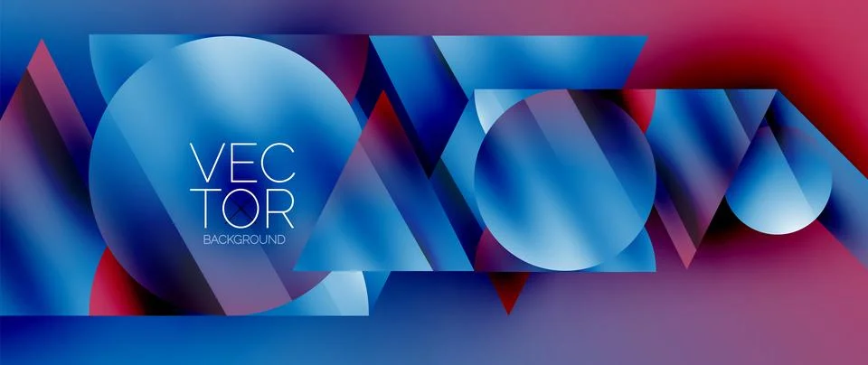 Captivating abstract backdrop composed of interlocking triangles and circles Illustrazione stock