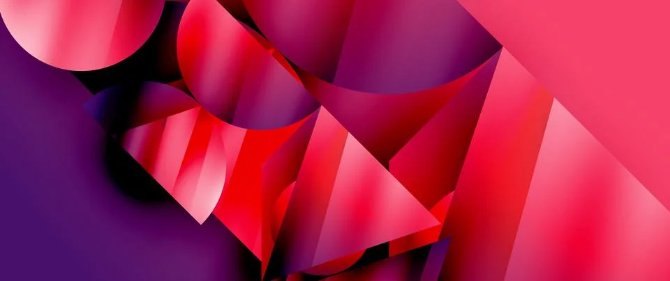 Captivating abstract backdrop composed of interlocking triangles and circles Stock Illustration