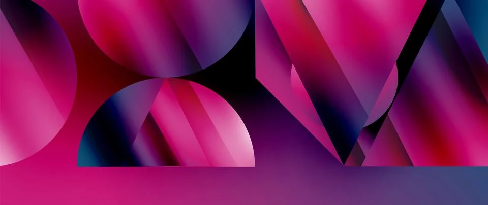 Captivating abstract backdrop composed of interlocking triangles and circles Stock Illustration