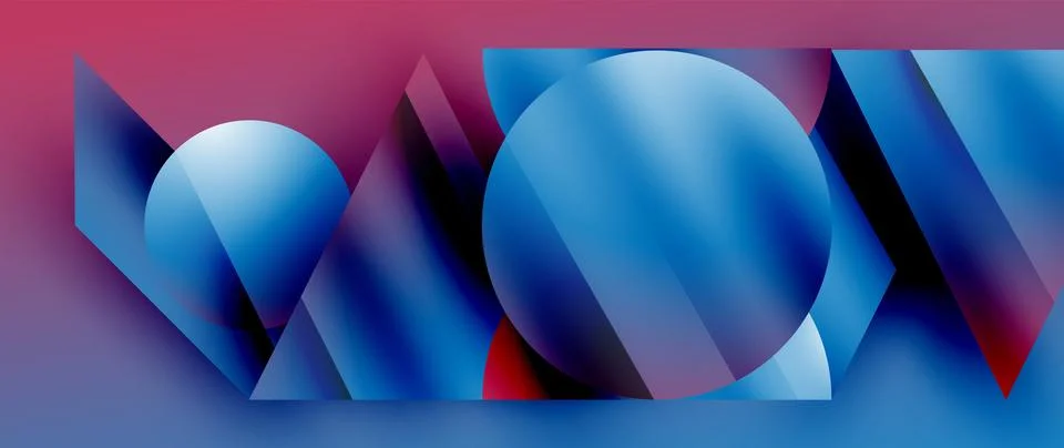 Captivating abstract backdrop composed of interlocking triangles and circles Illustrazione stock